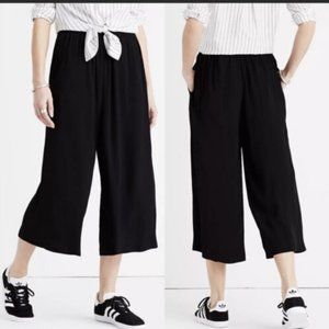 Madewell Women's Black Huston Pull-On Crop Pants Size L